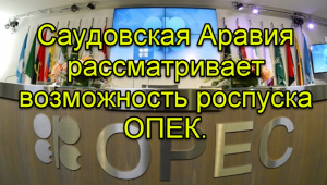 Саудовская Аравия рассматривает возможность роспуска ОПЕК