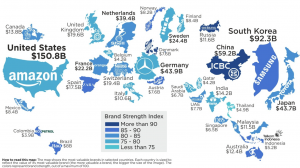 Карта мировых брендов
