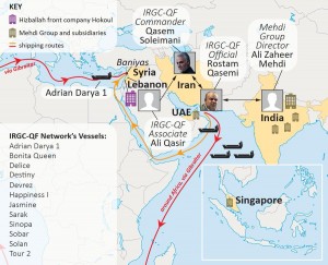 Карта новых антииранских санкций.