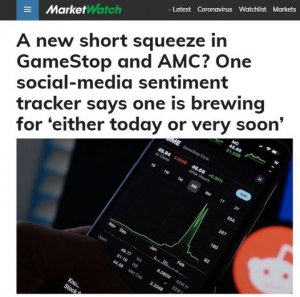 Стоит присмотреться. MarketWatch снова пишет о GameStop и AMC.